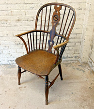 Antique georgian elm splat - elm,