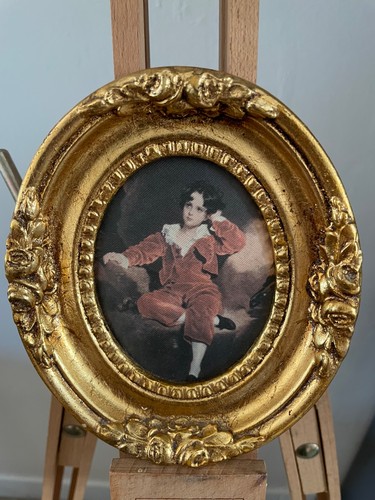 Miniature gold frame portrait - miniature,