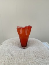 Vintage Red Art Glass Vase