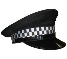 Flat Peaked Cap Black With