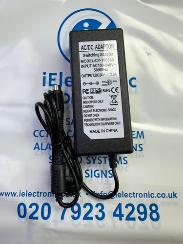 Adapter 24v 3pin - 2.5a, 60w
