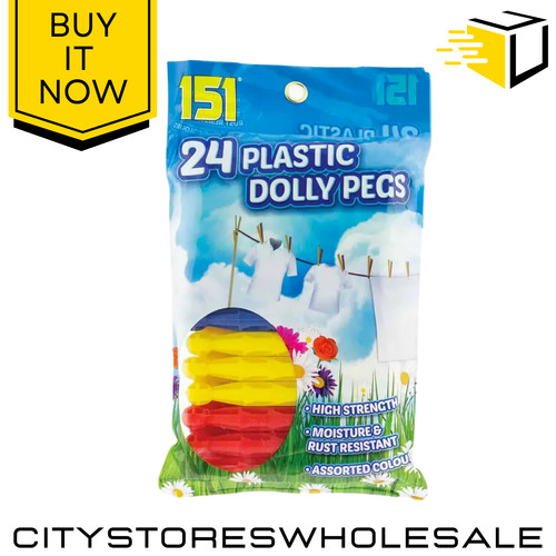 151 plastic dolly pegs pack - plastic,