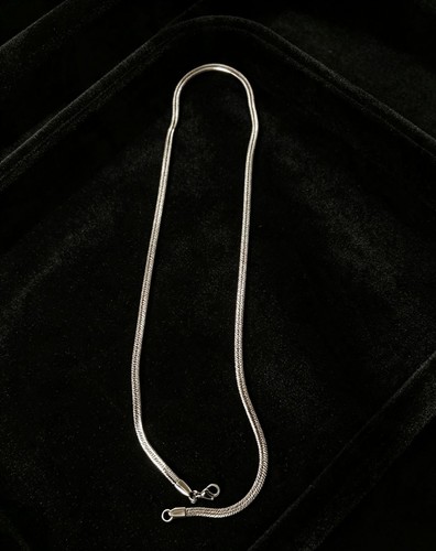 Mens silver herringbone snake - silver,