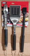 Weber Premium Precision 3-Piece Grill Tool Set - Stainless Steel BBQ Accessories