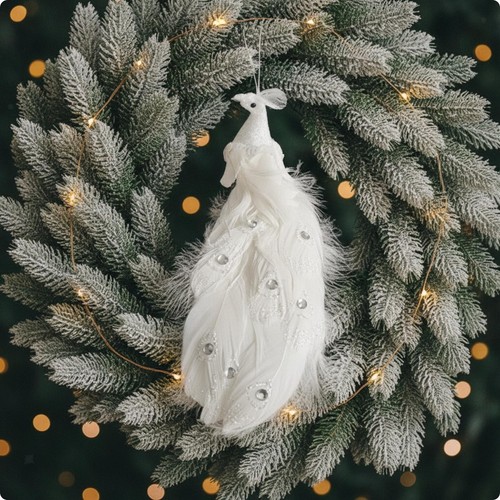 Glittery peacock christmas - peacock,