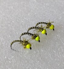 4 x Olive Beaded Trout Buzzers