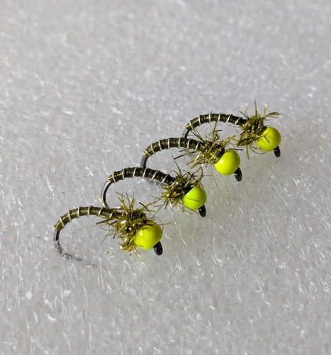Olive beaded trout buzzers - x,