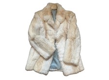 Fur Jacket Size 8 White Rabbit Fur 