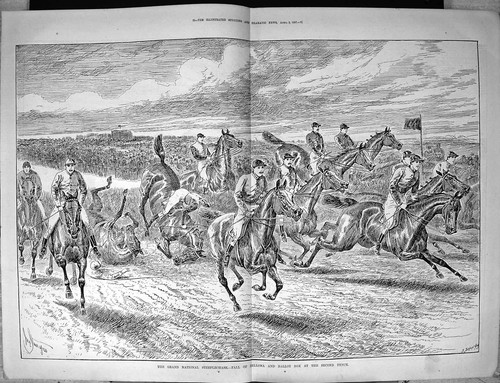 Old print 1887 grand national - grand,