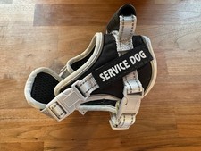 XS Service dog Harness Black And Silver Adjustable (Used)