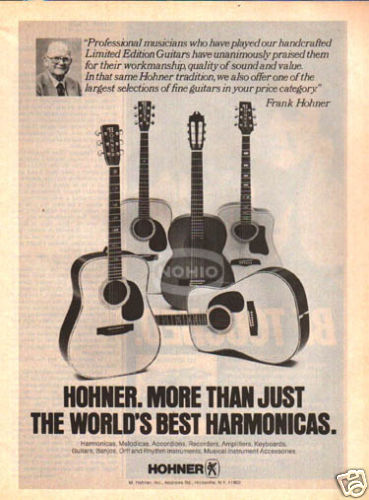 Hohner guitar pinup vtg - hohner,