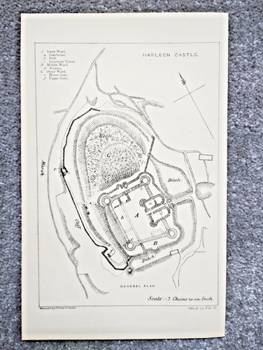General plan harlech castle - harlech,