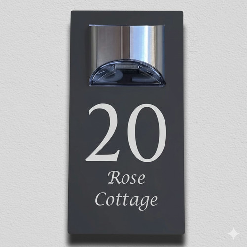 Custom solar house sign led - custom,