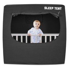 Pack N Play Blackout Tent, Full Blackout Crib Cover, Baby Sleep Tent with Bre...