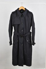Lauren Ralph Lauren Women's Trench Coat Size Medium Navy Blue Cotton Blend