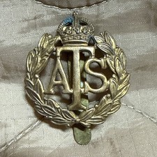 WW2 ATS Auxiliary Territorial Service. Genuine Cap Badge. Female Services.