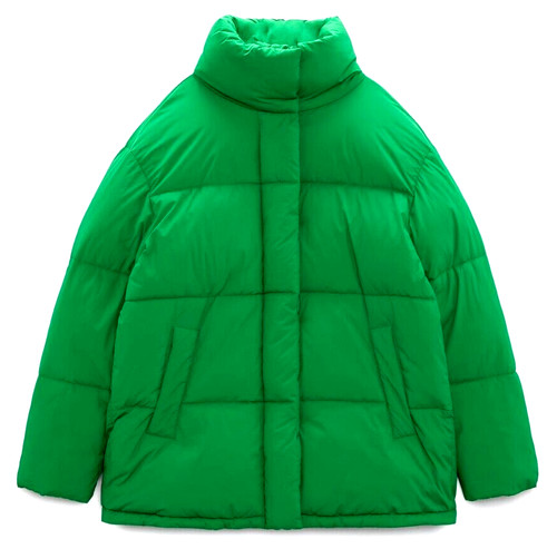 Zara quilted puffer coat - quilted,