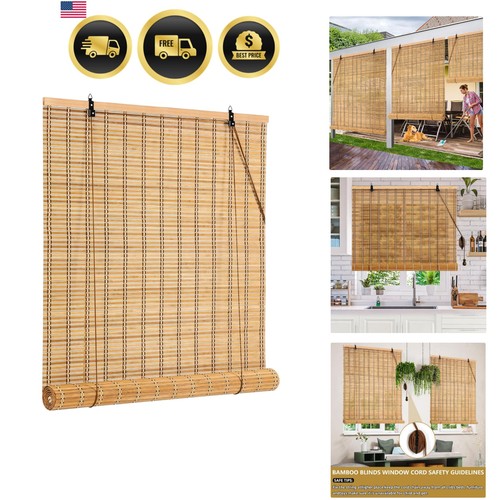 36x72 inch bamboo blinds - bamboo, for