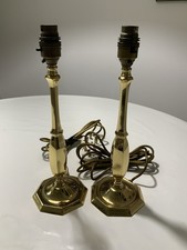 Pair Of Table Lamps, Brass Fittings  Working