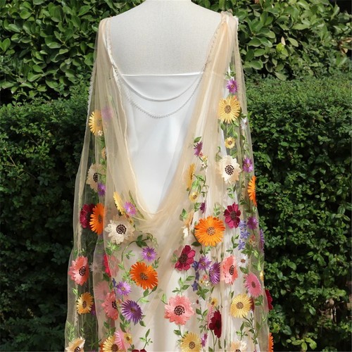 Colorful floral shoulder - colorful, 3d