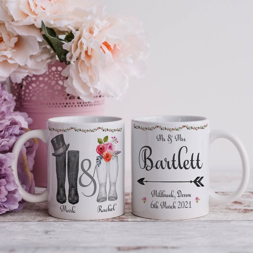 Personalised wedding mug - wedding,