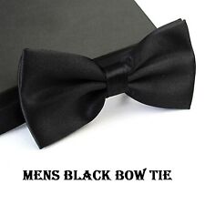 Mens Black Bow Tie Pre Tied