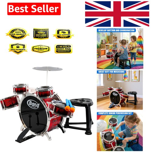 Kids drum kit red black - kids,