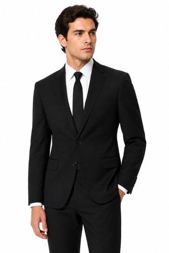 Black piece suit 44r - black,