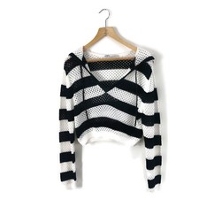 ZARA Striped Knit Cropped