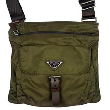 Prada Satchel Side Bag Green 