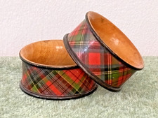 Pair Mauchline Ware Tartan