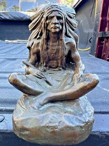 Vintage indian chief bronze - vintage,