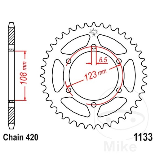 Rear sprocket fits - fits, sachs