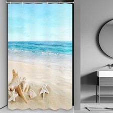 Beach Shower Curtain, Blue