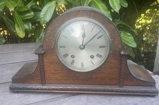 Empire Mechanical Mahogany Inlaid Napoleon Style Mantel Mantle Clock 1924-1932