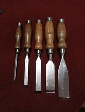 Five Thick Sheffield Cast Steel Perfect Pattern Chisels Sheffield Makers