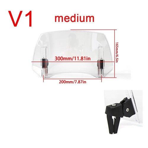 Motorcycle clip windshield - on,