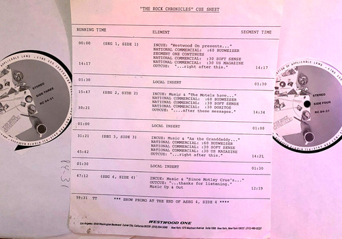 Rock chronicles - 6/9/86,