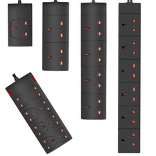 1/2/4/6/8 Way Black Mains