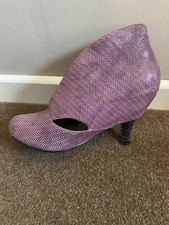 *Purple Feud Brand* Ankle Boots/Shoes Quirky Design And Funky Heel, Size 5.5