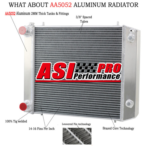 Row aluminum radiator - aluminum, for
