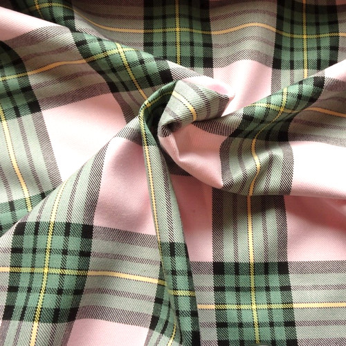 Pink green tartan - pink, &