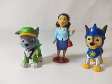 Paw Patrol Toy Figure Bundle Lot X3 Chase Rocky Mayor Goodway 3"