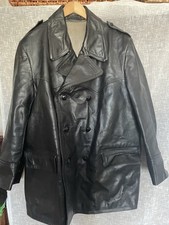 Vintage Leather German Police Officers Jacket