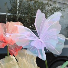 Outdoor Fake Butterfly 3D Silk