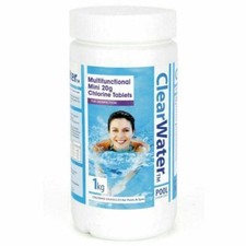 Chlorine Tablets for Hot Tub Swimming Pool Lay Z Spa Jacuzzi 1kg tubs, 50 x 20g