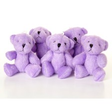 NEW - 10 X PURPLE Teddy Bears