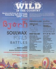 NMEM1 ADVERT/PICTURE 11X9 WILD IN THE COUNTRY 2008 BJORK. SOULWAX. FOALS
