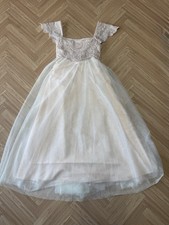 Monsoon Girls Occasion Dress Age 8 Lace Bodice Tulle Flower Girl Party Christmas