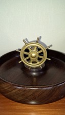 Vintage Oak And Brass Ships